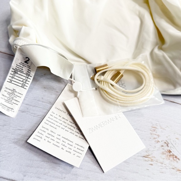 Zimmermann Lexi Ivory Off Shoulder One Piece Size 2 AU / 6 US - Picture 4 of 12